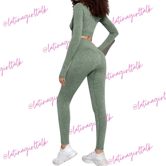 Mint Green Set | Workout Set | 2 Piece Set - Picture 2 of 2